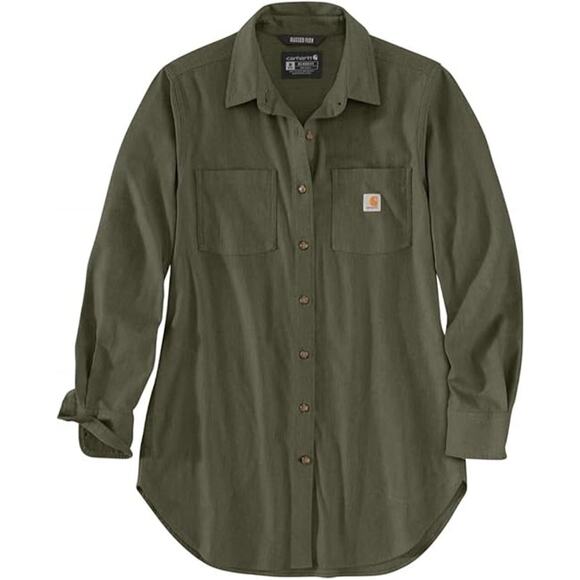 Carhart Rugged Flex Relaxed Fit Midweight Tunic Shirt Basil Heather 2X (20W-22W) - Picture 1 of 13